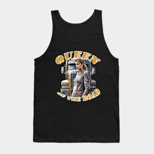 Queen of the Road truck driver Tank Top